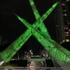 Goiânia entra no circuito global do Dia de São Patrício e ilumina viaduto de verde