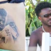 Influenciadora que tatuou rosto de Vini Jr. brinca após harmonização: “Vou ter que retocar”