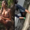 Bióloga abre píton de 5,5 metros suspeita de ter devorado mulher e encontra jacaré
